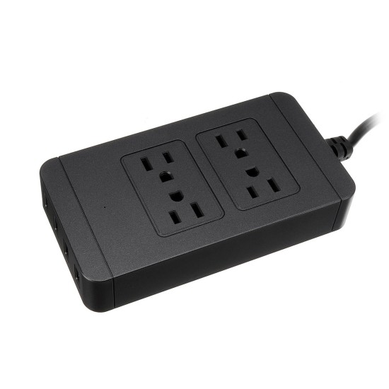 2500W Power Strip Socket 4 AC Outlets 4 USB Ports Charger Smart Power Switch Socket US