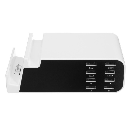 AC100-240V 8 Ports USB Charger Desktop Charger Phone Holder Charging Station