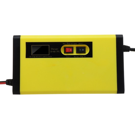 DC 12V 8A Pulse Repair Battery Charger For Car Motorcycle AGM GEL WET Lead Acid Battery LCD