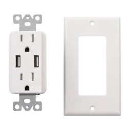 US Wall Socket 2 USB Outlets 2.4A/3.1A/4.2A Charger Socket Wall Socket Panel Switch US Wall Socket 2 USB Outlets 2.4A/3.1A/4.2A Charger Socket Wall Socket Panel Switch