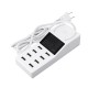 Upgrade Version Multiple USB Charger Intelligent 8-Port Desktop Wireless Charger Multi Port Travel Fast Wall Charger Hub Display Real-time Current
