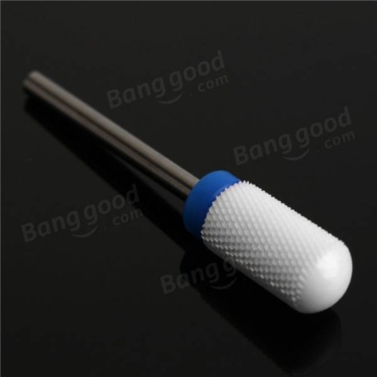 2.3mm Electric Nail Grinding Machine Head Drill Bit Ceramic Round White Nail Drill Bit