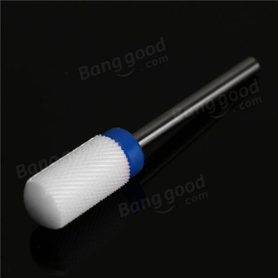 2.3mm Electric Nail Grinding Machine Head Drill Bit Ceramic Round White Nail Drill Bit