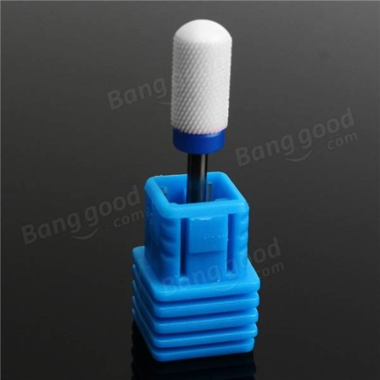 2.3mm Electric Nail Grinding Machine Head Drill Bit Ceramic Round White Nail Drill Bit