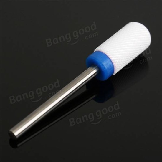 2.3mm Electric Nail Grinding Machine Head Drill Bit Ceramic Round White Nail Drill Bit