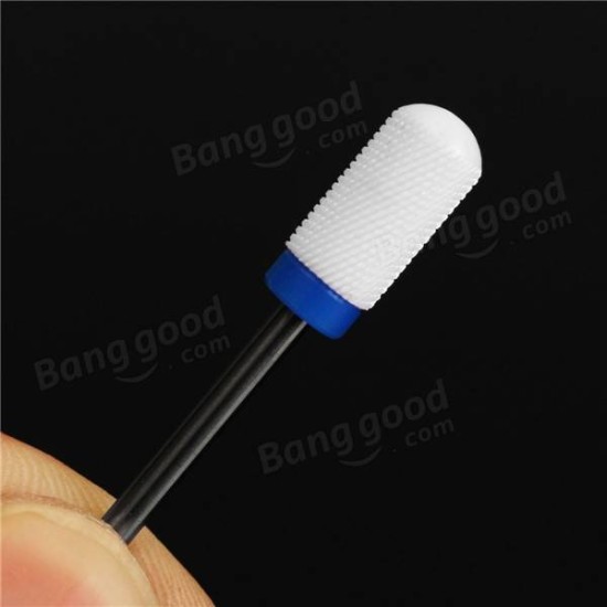 2.3mm Electric Nail Grinding Machine Head Drill Bit Ceramic Round White Nail Drill Bit