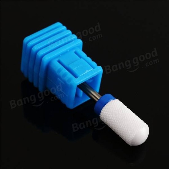 2.3mm Electric Nail Grinding Machine Head Drill Bit Ceramic Round White Nail Drill Bit