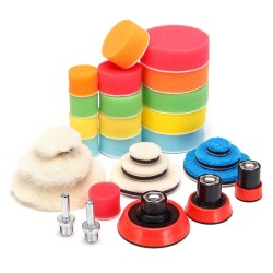 29pcs Polishing Pad Kit With M14 Thread Back Pad And Adapter For Polishing Waxing 29pcs Polishing Pad Kit With M14 Thread Back Pad And Adapter For Polishing Waxing