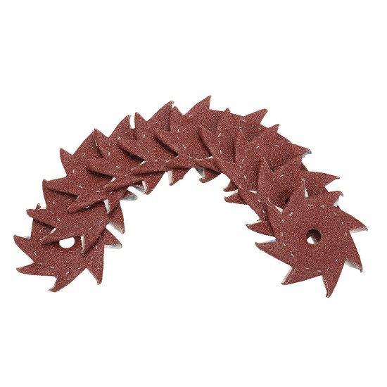 50Pcs 320 Grit Octagonal Abrasive Sandpaper Double Layer Sanding Buffing Tool