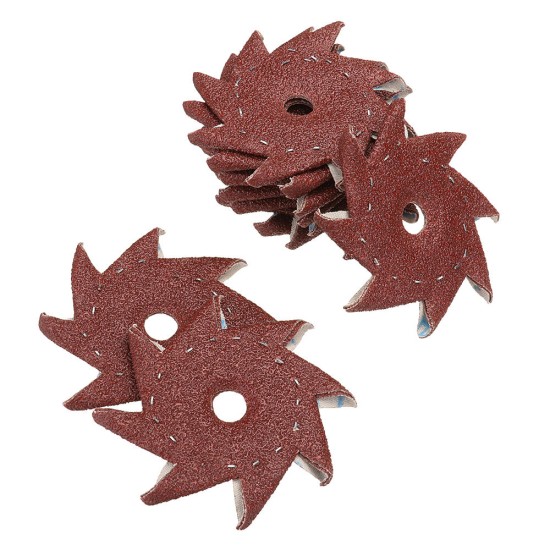 50Pcs 320 Grit Octagonal Abrasive Sandpaper Double Layer Sanding Buffing Tool