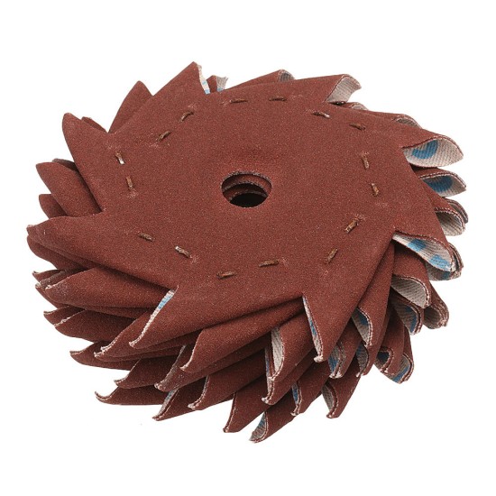 50Pcs 80 Grit Octagonal Abrasive Sandpaper Double Layer Sanding Buffing Tool