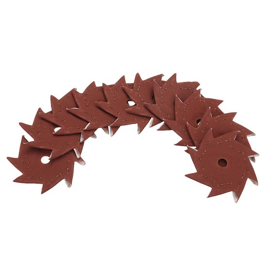 50Pcs 80 Grit Octagonal Abrasive Sandpaper Double Layer Sanding Buffing Tool