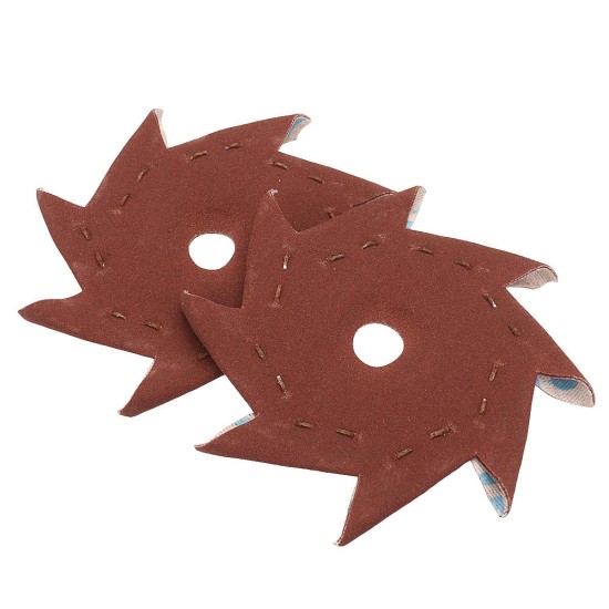 50Pcs 80 Grit Octagonal Abrasive Sandpaper Double Layer Sanding Buffing Tool