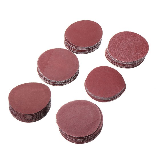 60pcs 50mm Sanding Disc Sandpaper with Backing Pad for Dremel Rotary Tool