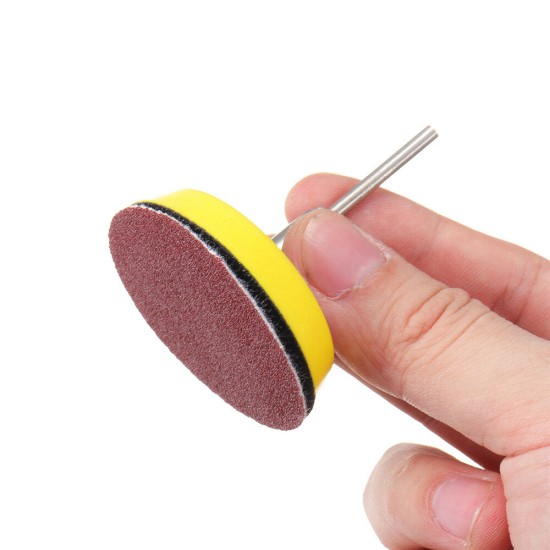 60pcs 50mm Sanding Disc Sandpaper with Backing Pad for Dremel Rotary Tool