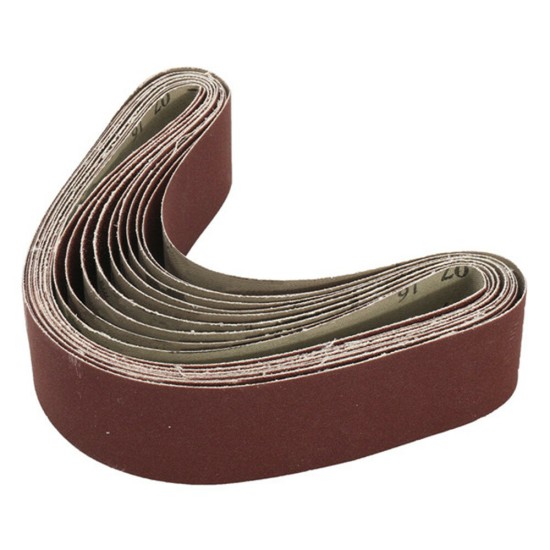 10pcs 40 to 1000 Grit 30mm x 540mm Sanding Belts For Angle Grinder Belt Sander Attachment