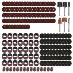 206Pcs Mixed Grit Sanding Drum & Bands Kit 3.2mm Universal Shank 206Pcs Mixed Grit Sanding Drum & Bands Kit 3.2mm Universal Shank