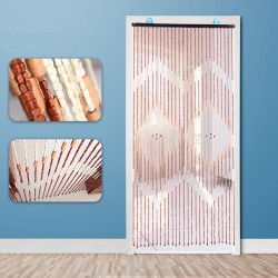 90x175cm 27Line Wooden Bead Curtains Fly Screen Porch Bedroom Living Room Divider 90x175cm 27Line Wooden Bead Curtains Fly Screen Porch Bedroom Living Room Divider