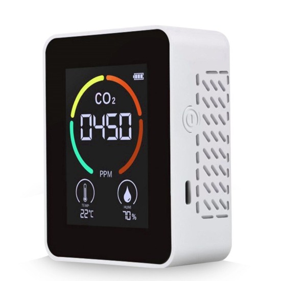 3 in 1 Digital CO2 Meter Carbon Dioxide Meter Air Quality Monitor Temperature Humidity Air Analyzer for Home Office