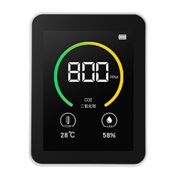 Gas Co2 Sensor Detector Air Quality Monitor Analyzer W/ Temperature Humidity Display Gas Co2 Sensor Detector Air Quality Monitor Analyzer W/ Temperature Humidity Display