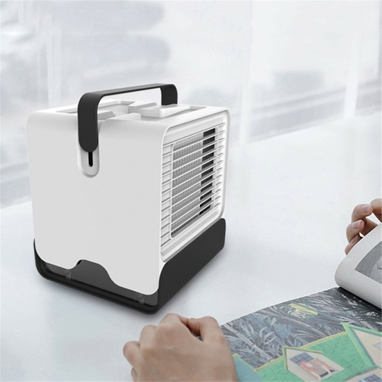 Mini Portable Air Conditioner Night Light Conditioning Cooler Humidifier Purifier USB Desktop Air Cooler Fan With Water Tanks