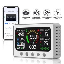 WIFI Smart CO2 Meter TVOC PM2.5 PM1.0 Temperature and Humidity Infrared Sensor Air Quality Monitor WIFI Smart CO2 Meter TVOC PM2.5 PM1.0 Temperature and Humidity Infrared Sensor Air Quality Monitor
