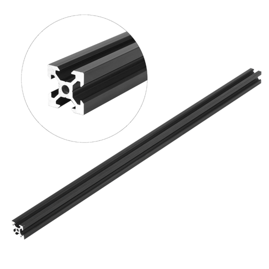 100-1000mm Black 2020 V-Slot Profiles Aluminum Profile Extrusion Frame For CNC