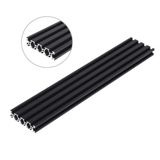 200-1000mm Black 2080 V-Slot Aluminum Profile Extrusion Frame for CNC Tool DIY