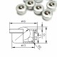 10pcs 8mm Diameter Ball Metal Transfer Bearing Unit Conveyor Roller CY-8H Ball Bearing