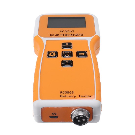RC3563 Battery Internal Resistance Tester Battery Internal Resistance Lithium Nickel Chromium Lead Acid with Tester Clips+Battery Tester Compartment