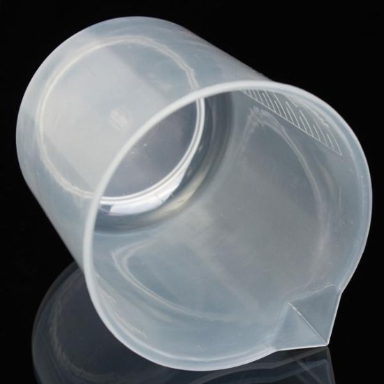 25mL To 250mL Graduated Clear Plastic Beaker Volumetric Container For Laboratory