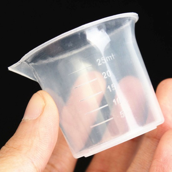 25mL To 250mL Graduated Clear Plastic Beaker Volumetric Container For Laboratory