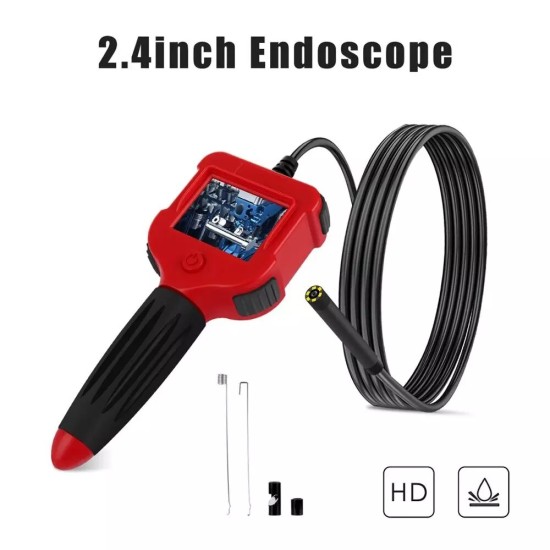 Professional Industrial HD Borescope with 2.4 Inch LCD Screen 5.5mm Borescope Inspection Camera 3M Cable USB Waterproof