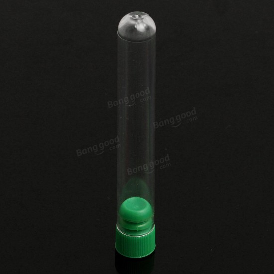 12x75mm Plastic Clear Test Tubes Container With Push Cap Lid for Lab 5ml
