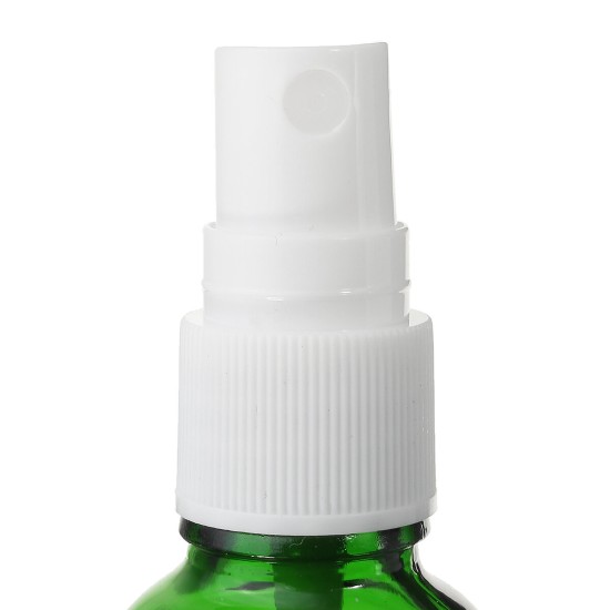 15/30/50ml Mini Green Spray Bottle Sprayer Refillable Container w/ Drop & Spray for Aromatherapy Perfume Essential Oi Travel