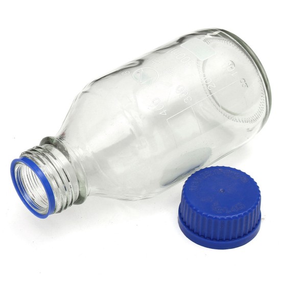 Experiment Glass Reagent Bottles Blue Screw Cap 100ml 250ml 500ml 1000ml