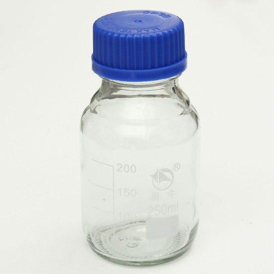 Experiment Glass Reagent Bottles Blue Screw Cap 100ml 250ml 500ml 1000ml