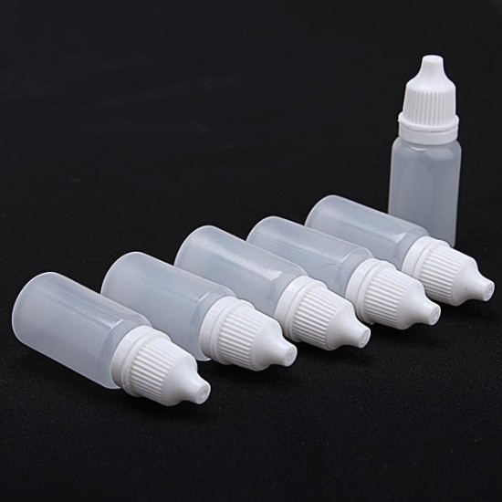 Eye Liquid Dropper 10ml Empty Plastic Squeezable Dropper Bottles