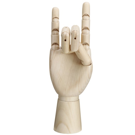 7/8/10/12 Inch Wooden Hand Body Artist Medical Model Flexible Jointed Wood Sculpture DIY Education