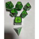 7Pcs Embossed Heavy Metal Polyhedral Dice DND RPG MTG Role Playing Game With Storage Bag