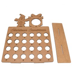 Wooden Christmas Advent Calendar Christmas Claus Decoration Fits 25 Circular Chocolates Candy Stand Rack Wooden Christmas Advent Calendar Christmas Claus Decoration Fits 25 Circular Chocolates Candy Stand Rack