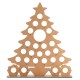 Wooden Christmas Advent Calendar Christmas Tree Decoration Fits 25 Circular Chocolates Candy Stand Rack