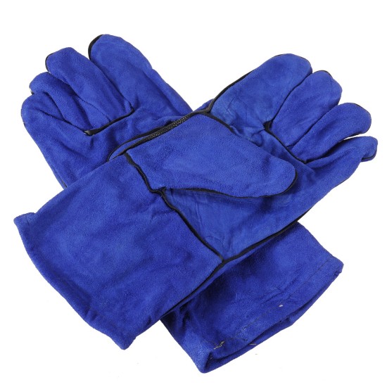 2PCS 14inch Heavy Duty Gardening Welder Gloves Men Women Thorn Proof Non-Slippery Leather Work