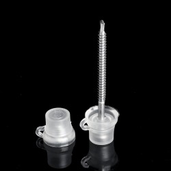 100Pcs 3inch 75mm Corruhated Roofing Plastic Screw Cover Clear Strap Caps 100Pcs 3inch 75mm Corruhated Roofing Plastic Screw Cover Clear Strap Caps