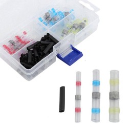 100Pcs Welding Ring Terminal + Black Heat Shrink Tube Welded Sleeve Waterproof Solder Seal Wire Connectors for Automotive Marine Boat Truck 100Pcs Welding Ring Terminal + Black Heat Shrink Tube Welded Sleeve Waterproof Solder Seal Wire Connectors for Automotive Marine Boat Truck