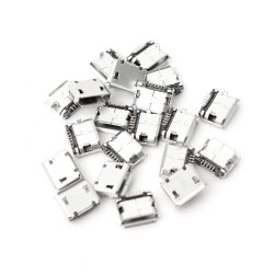 20Pcs Micro USB Type B Female Socket 5 Pin SMT SMD DIP Jack Connector Port