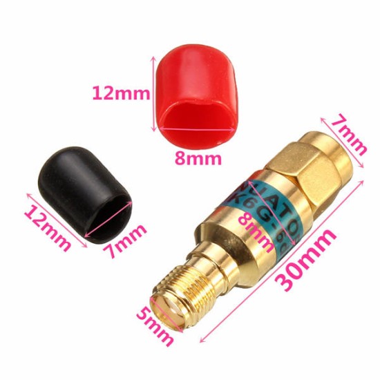 2W SMA-JK Male to Female RF Coaxial Attenuator 6GHz 50ohm 6dB Connectors