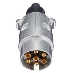 7 Pin Metal Round Plug Adapter Converter Trailer Socket 7 Pin Metal Round Plug Adapter Converter Trailer Socket