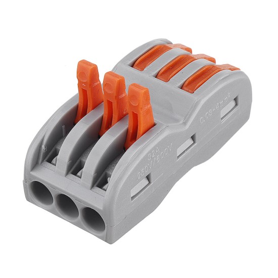 3Pin Wire Docking Connector Termainal Block Universal Quick Terminal Block SPL-3 Electric Cable Wire Connector Terminal 0.08-4.0mm²