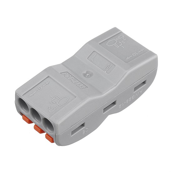 3Pin Wire Docking Connector Termainal Block Universal Quick Terminal Block SPL-3 Electric Cable Wire Connector Terminal 0.08-4.0mm²